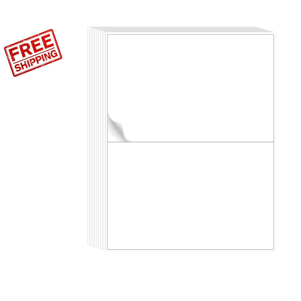Multi-Purpose 60 Half Sheet Labels – Ideal for Shipping, Addressing & Organizing