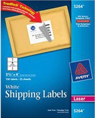 Avery® White Laser Shipping Labels, 3 1/3″ x 4″, Box Of 150
