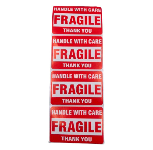 50pc Fragile Handle With Care 2×3″ Stickers Packaging Box Safety Labels Mailing