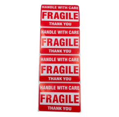 50pc Fragile Handle With Care 2×3″ Stickers Packaging Box Safety Labels Mailing