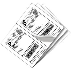 1000 Shipping Labels 8.5×5.5 Half Sheet Blank Self Adhesive 2 Per Sheet