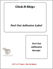 Proline Click-N-Ship Labels with Peel Away Receipt Labels – Laser/Ink Jet Compat