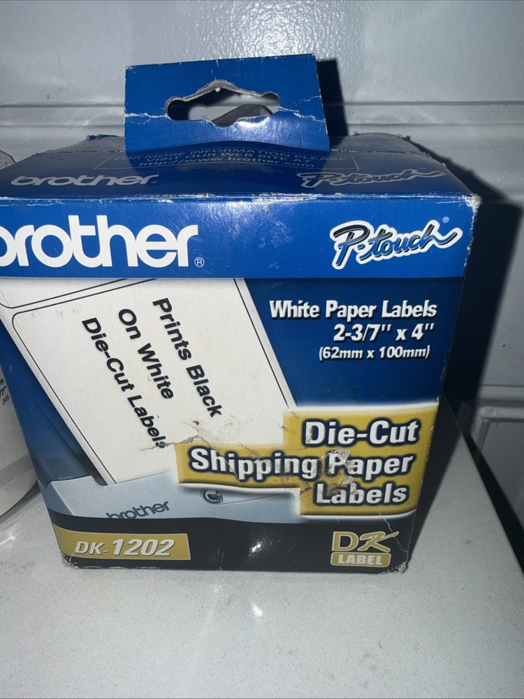 Genuine Brother DK-1202 Die-Cut Shipping Labels 300 Labels/Roll