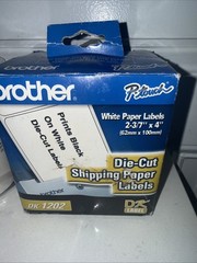 Genuine Brother DK-1202 Die-Cut Shipping Labels 300 Labels/Roll