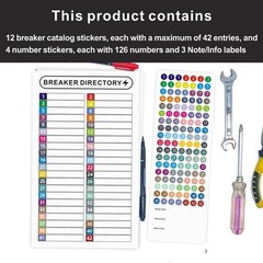 Reusable Electrical Box Stickers – 16 Sheets for Organizing Circuit Breakers
