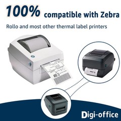 4 Rolls Fit Zebra & Rollo Printers 2.25″x 1.25″ Direct Thermal Labels 1000/Roll