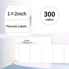 300 Pcs 2×1 Inch Self Adhesive Thermal Sticker Labels for Barcode Name Address
