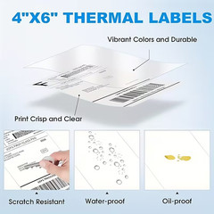 4000 Ct 4×6 Direct Thermal Shipping Labels Zfold – 500 Labels Per pack x 8 packs