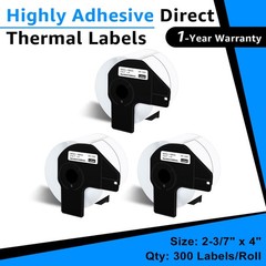 Replacement with Brother QL DK-1202 Shipping Labels 2.4″x3.9″ 300/Roll 3 Rolls