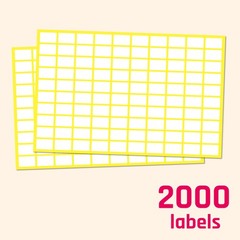 0.5″ x 0.3″, 2000 Pack – Small Price Stickers, White Pricing Labels | Small Labe