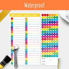 4 Pieces Circuit Breaker Box Labels Waterproof Fuse Box Sticker Directory Label
