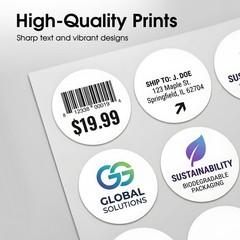 1.5″ Round Printable Labels – 15000 Blank Stickers for Inkjet & Laser Printers,