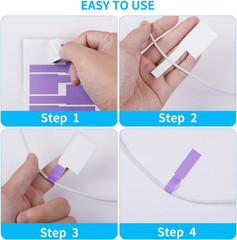 White Cable Labels, 300 Premium Wire Label Tags for Electronics, Printable Cord