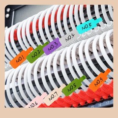 35 Pcs Multicolored ColorCoded Nylon Cable & Cord Labels 7 Colors, 5 Each Re…