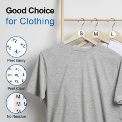 Wmiwulien Clothing Size Stickers Sheets, 4200 Pcs 1/2 Inch XS-XXXL