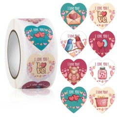500pcs Love Heart Valentine s Day Stickers Birthday Party Seal Labels DIY Gift