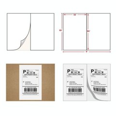 Premium 4000 Mailing Shipping Label 8.5×5.5 half sheet Self Adhesive 2 Per Sheet