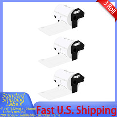 3x DK1241 Standard Shipping Labels 152mm x 101mm W/Cartridge for Brother QL-1100