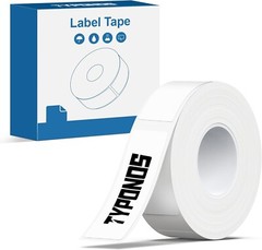 P21 Label Maker Tape Black on Clear 14x40mm (0.55″x1.57″), Adapted NELKO P21 …