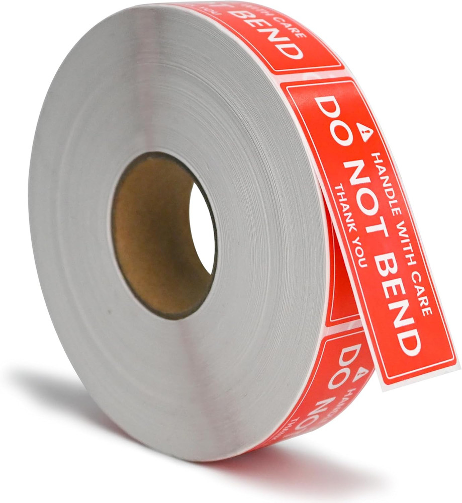 1000 Etiquetas Adhesivas Envio 1×3 Pulgadas Manejar Con Cuidado No Doblar