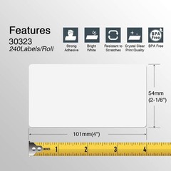 Dymo Compatible Shipping Name Badge Labels 2X4 3840 Labels 16 Rolls