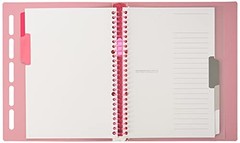 Maruman CLARTE B5 Size 26-Ring Binder 5 Index Window Cover with 5-tab dividers