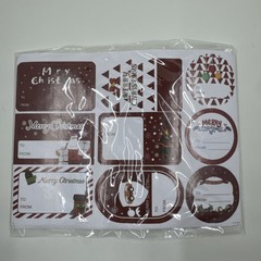 Classic Christmas Elements Stickers Festive Adhesive 10 Sheets Gift Tags