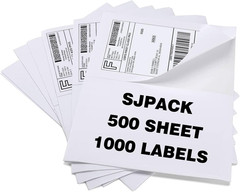 1000 Half Sheet Self Adhesive Shipping Labels, 8.5″ X 5.5″ Address Labels for La