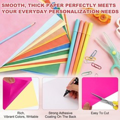 Printable Sticker Paper 50 Sheets 8″x12″ A4 Self Adhesive Fluorescent Rose Red