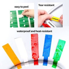 270 PCS Tear Resistant Cable Labels, 9 Colors Waterproof Cable Tags Wire Labe…