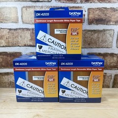 3 PC LOT Brother DK-4205 Removable Continuous Paper Labels – 2.4″ x 100′