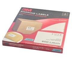 3M 3100-V White Shipping Labels 3-1/3″ x 4″ Laser (Pack of 600) BRAND NEW SEALED