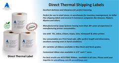 ACCUTRAC E-Commerce Shipping Lables 100mm X 150mm Thermal Barcode Labels-Pack 6