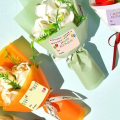 300Pcs Birthday Name Label Sticker Adhesive Wrapping Label for School Project