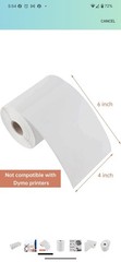 L LIKED 2500 PCS 4″x 6″ Direct Thermal Labels White Perforated Shipping…