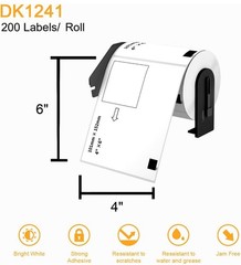 Compatible 4″ x 6″(101mm x 152mm) Direct Thermal Labels Replacement for DK-1241