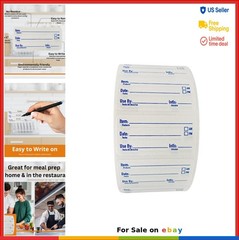 Dissolvable Food Labels 1000 Count Blue Rectangular Stickers for Storage