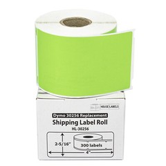 DYMO LW 30256 COLOR Large Direct Thermal GREEN Shipping Labels (6) Rolls of 300