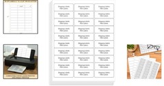 30 Sheets of 900 Printable Shipping Labels – 1″ x 2-5/8″ for Clear Printing