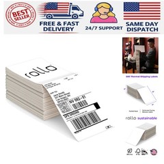 Perforated Fanfold 4×6 Thermal Labels – 500 Count, BPA Free & Clear Print