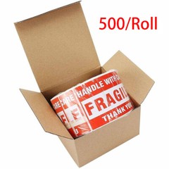 1Roll 500/Roll 3×5″ Fragile Handle with Care Thank You Shipping Labels Stickers