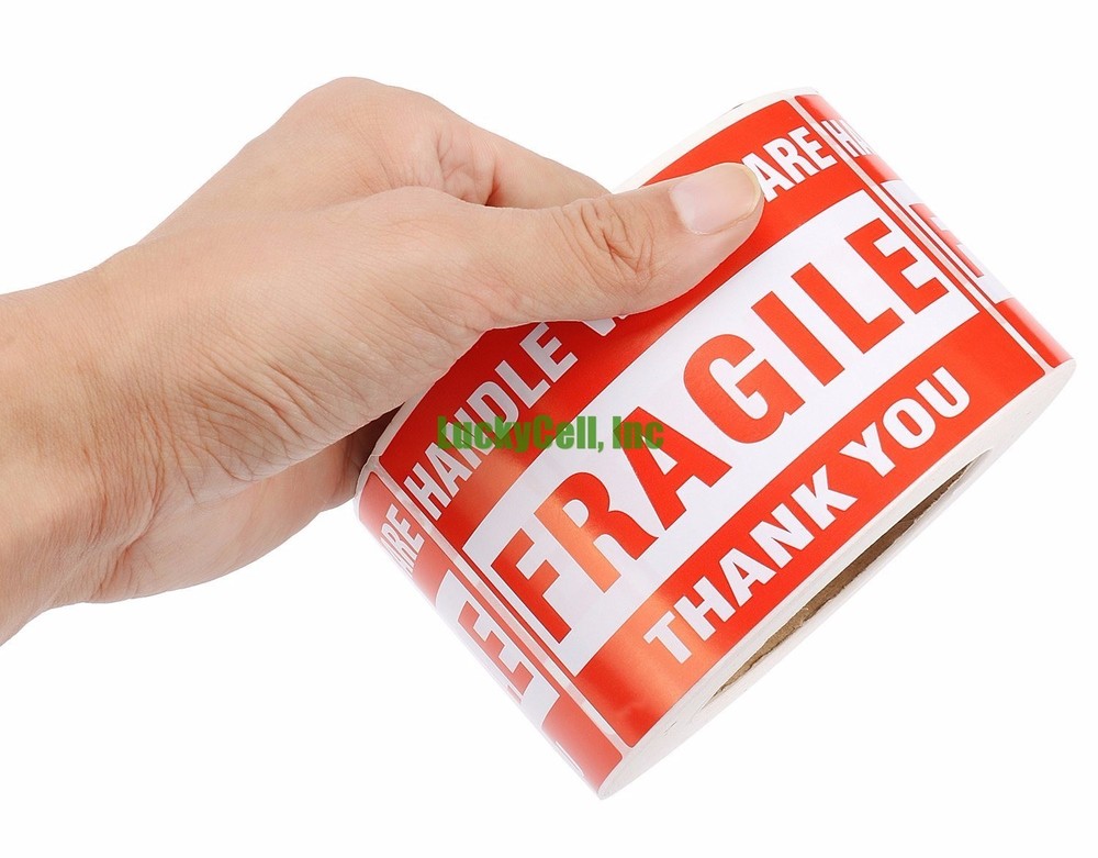 5000 Labels 3×5 Handle With Care Fragile Label Sticker 5 Rolls 1000 Per Roll