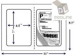 200 Self Adhesive 7″ X 4.5″ round Corner Perforated Blank Shipping Labels 2 per