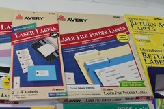 Huge Lot of Avery , Z international, Simon, Assorted Laser, Mailing, Labels