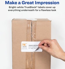 Avery 18163 Shipping Labels – 2″ x 4″ White Paper,TrueBlock®,Laser/Inkjet,100 Ct