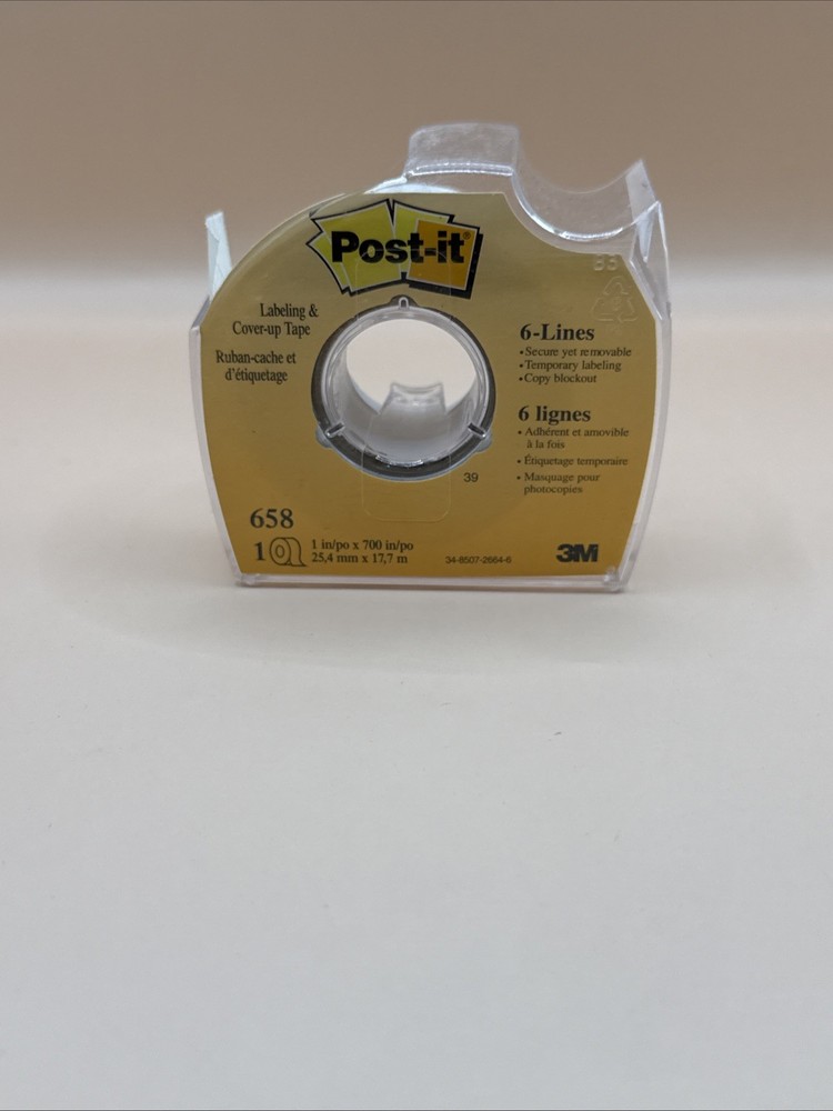 Post-it Labeling and Cover-Up Tape: 1 in. (White) Open Used