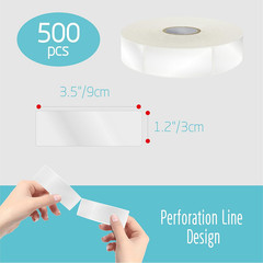 500 PCS Label Protectors Transparent Waterproof Clear Wafer Seal Stickers for P