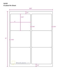 Shipping Labels from SheetLabels.com, 3-1/3″ x 4″, Laser or Inkjet Printable,…