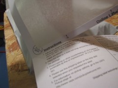 250 Click N ship Labels, New with tear-off receipt, Perforation, Made in the USA