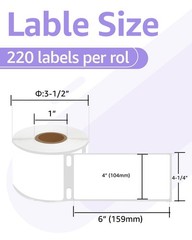 3Rolls Compatible DYMO 4XL Labels Direct Thermal Shipping Labels 4″x6″ 1744907
